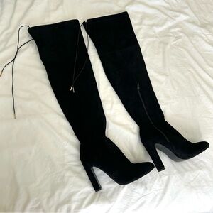 Black Thigh High Boots Size 7.5